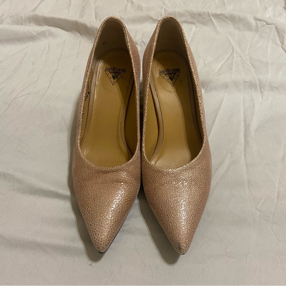 John Fluevog Pink Heels Elegant Design